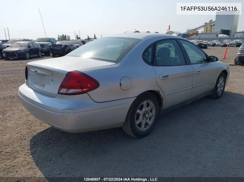 2006 Ford Taurus Se VIN: 1FAFP53U56A246116 Lot: 12048807