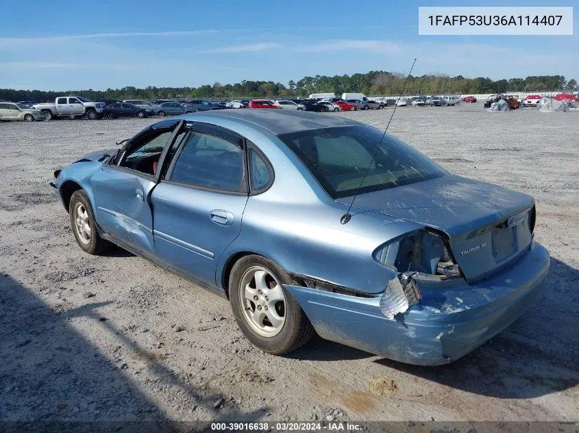 1FAFP53U36A114407 2006 Ford Taurus Se