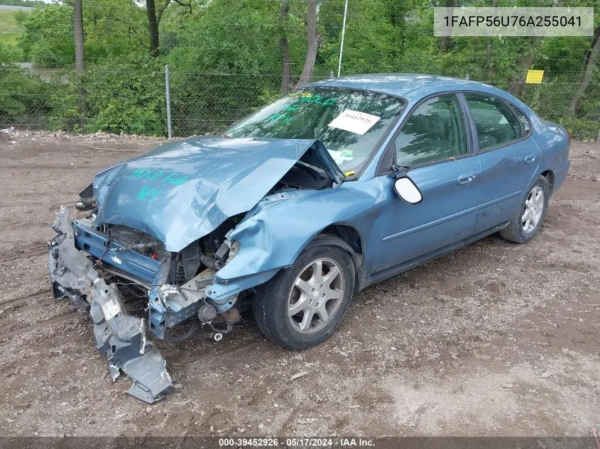 2006 Ford Taurus Sel VIN: 1FAFP56U76A255041 Lot: 39452926