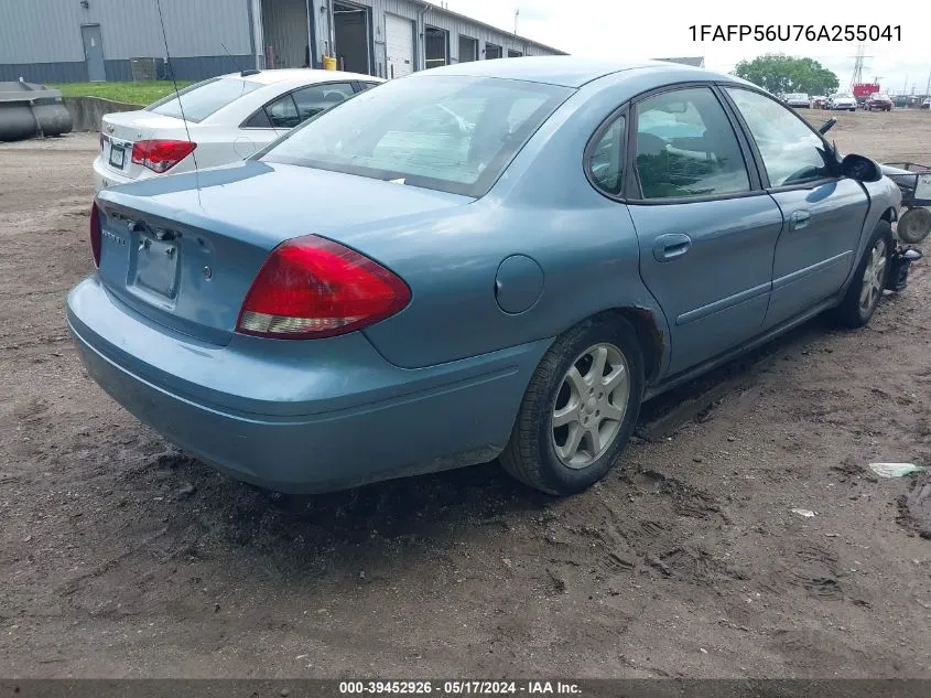 2006 Ford Taurus Sel VIN: 1FAFP56U76A255041 Lot: 39452926