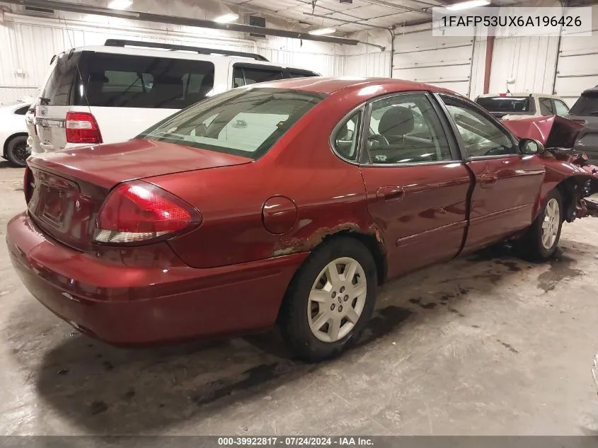 2006 Ford Taurus Se VIN: 1FAFP53UX6A196426 Lot: 39922817