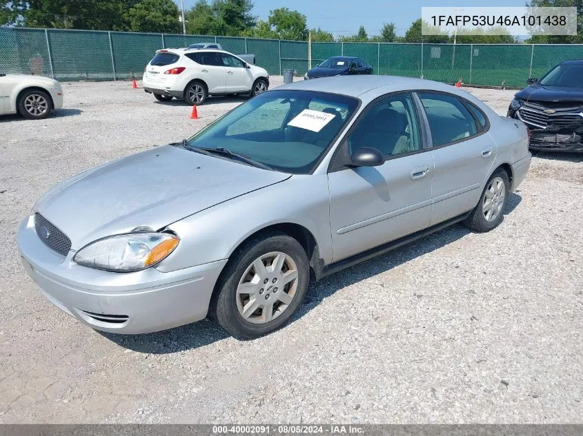 2006 Ford Taurus Se VIN: 1FAFP53U46A101438 Lot: 40002091