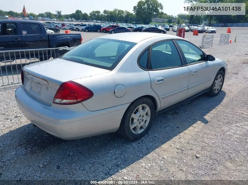 2006 Ford Taurus Se VIN: 1FAFP53U46A101438 Lot: 40002091