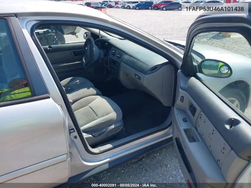 2006 Ford Taurus Se VIN: 1FAFP53U46A101438 Lot: 40002091