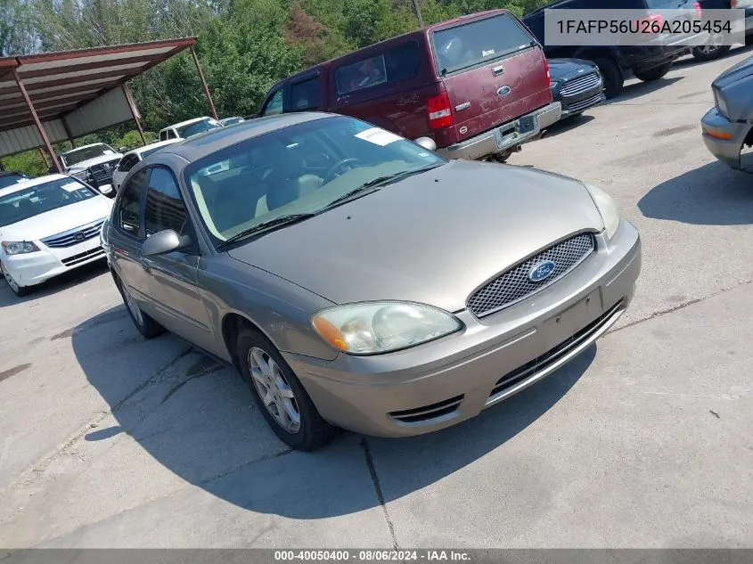 1FAFP56U26A205454 2006 Ford Taurus Sel