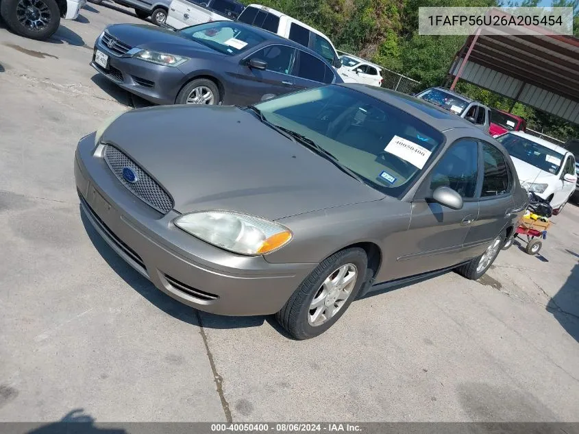 2006 Ford Taurus Sel VIN: 1FAFP56U26A205454 Lot: 40050400