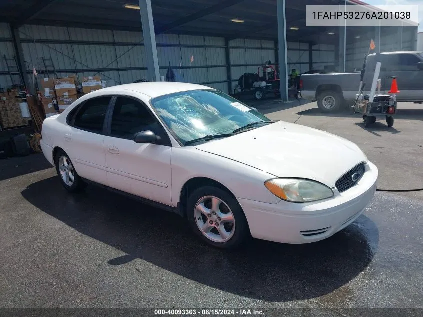 2006 Ford Taurus Se VIN: 1FAHP53276A201038 Lot: 40093363