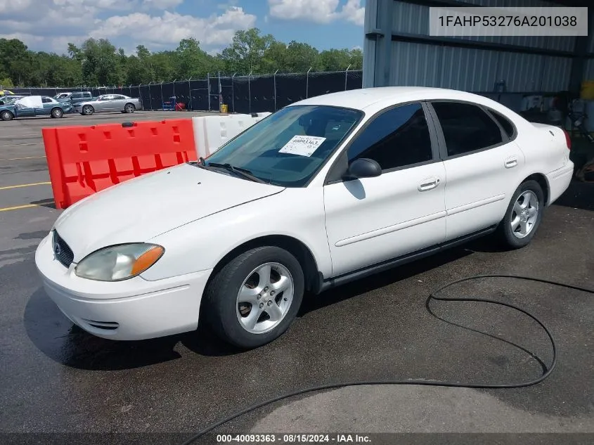 2006 Ford Taurus Se VIN: 1FAHP53276A201038 Lot: 40093363