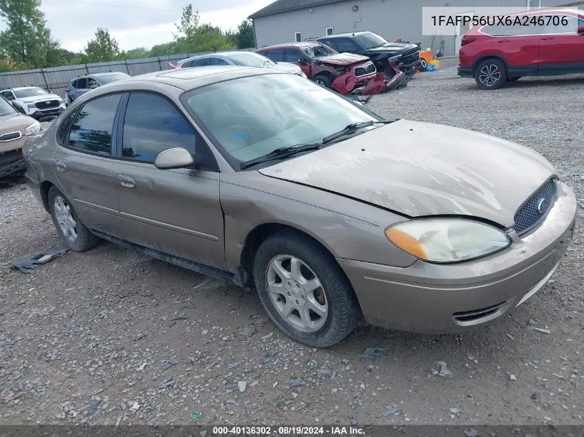 2006 Ford Taurus Sel VIN: 1FAFP56UX6A246706 Lot: 40136302