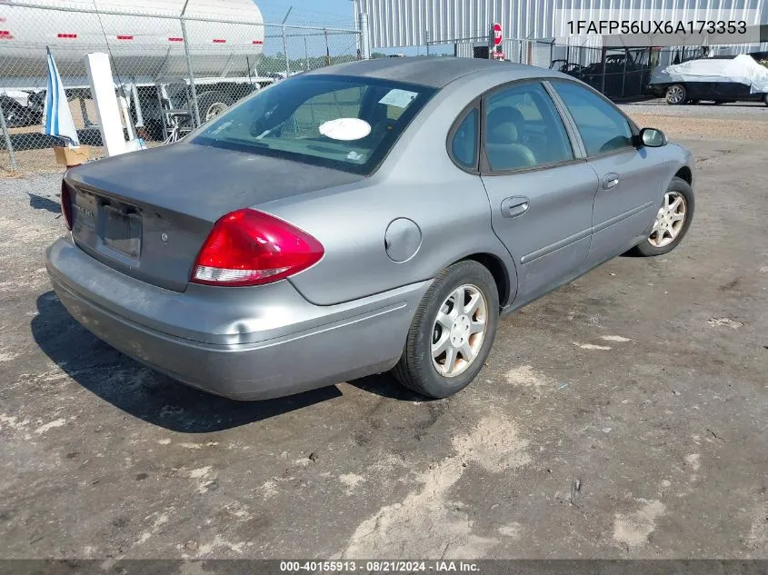 2006 Ford Taurus Sel VIN: 1FAFP56UX6A173353 Lot: 40155913