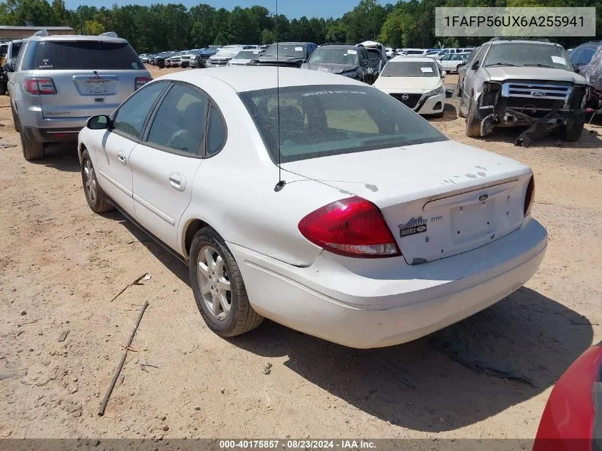 2006 Ford Taurus Sel VIN: 1FAFP56UX6A255941 Lot: 40175857