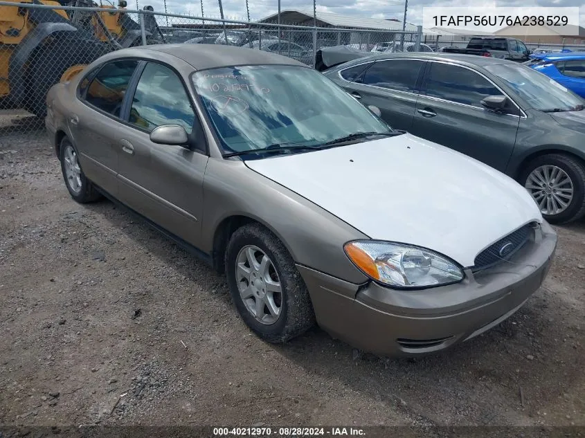 2006 Ford Taurus Sel VIN: 1FAFP56U76A238529 Lot: 40212970