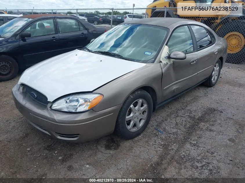 2006 Ford Taurus Sel VIN: 1FAFP56U76A238529 Lot: 40212970