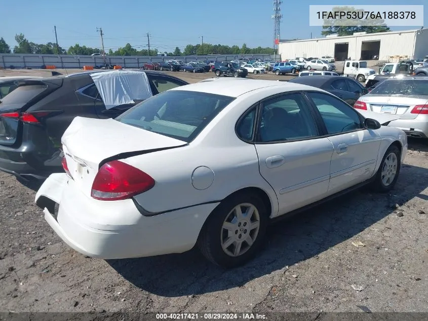 1FAFP53U76A188378 2006 Ford Taurus Se