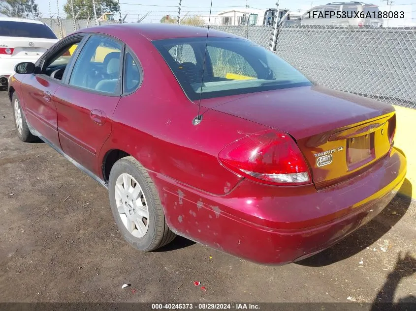 2006 Ford Taurus Se VIN: 1FAFP53UX6A188083 Lot: 40464114