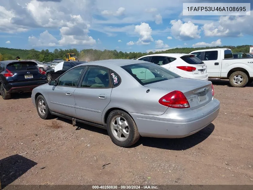 2006 Ford Taurus Se VIN: 1FAFP53U46A108695 Lot: 40250830