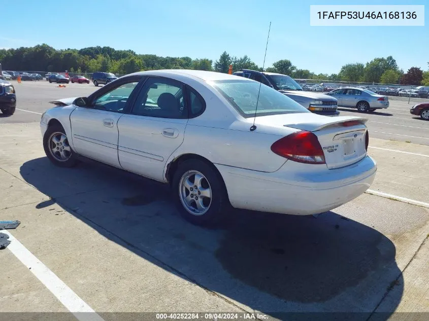 2006 Ford Taurus Se VIN: 1FAFP53U46A168136 Lot: 40252284