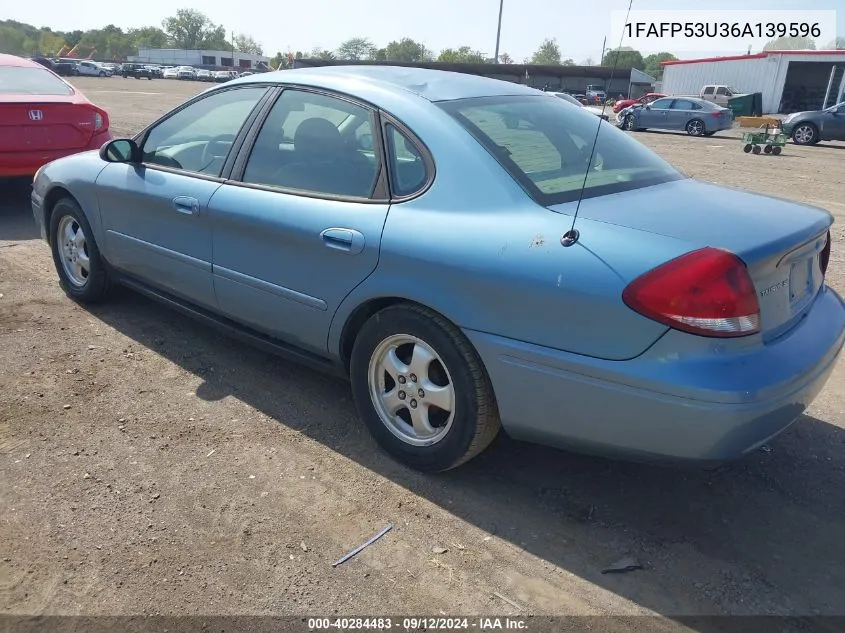 2006 Ford Taurus Se VIN: 1FAFP53U36A139596 Lot: 40284483