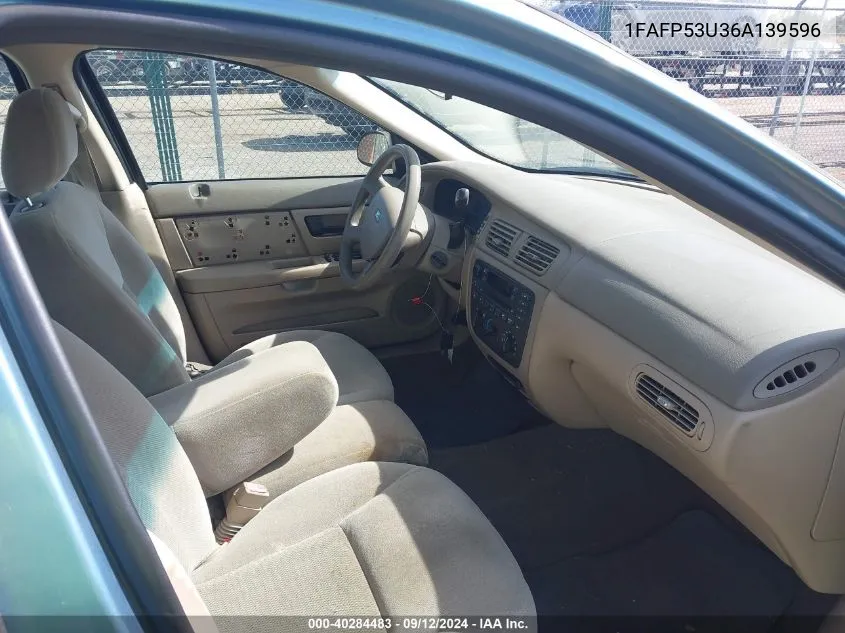 2006 Ford Taurus Se VIN: 1FAFP53U36A139596 Lot: 40284483