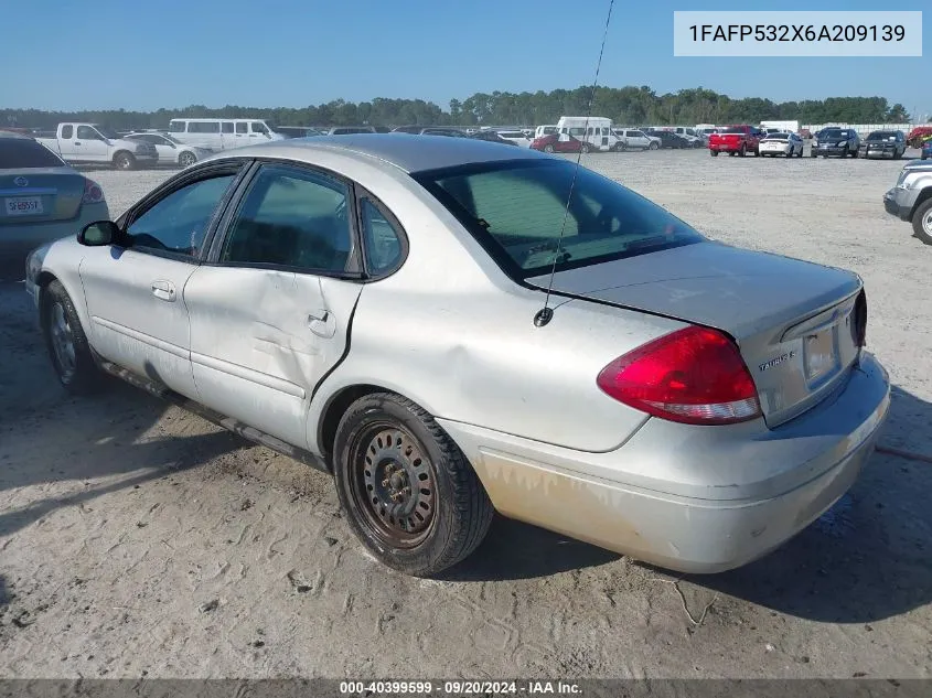 2006 Ford Taurus Se VIN: 1FAFP532X6A209139 Lot: 40399599