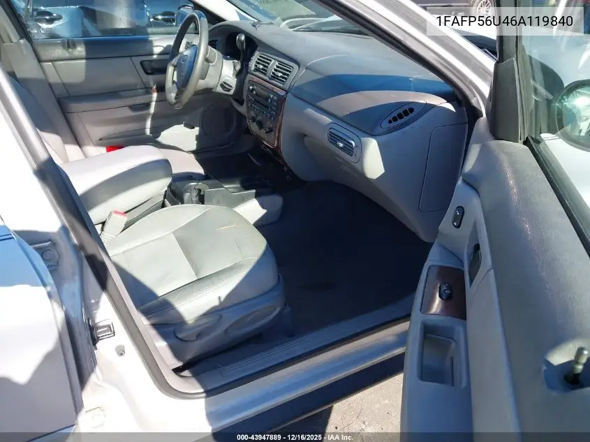 1FAFP56U46A119840 2006 Ford Taurus Sel