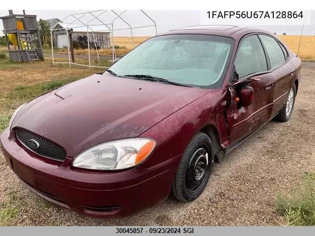 2007 Ford Taurus Sel VIN: 1FAFP56U67A128864 Lot: 30045857