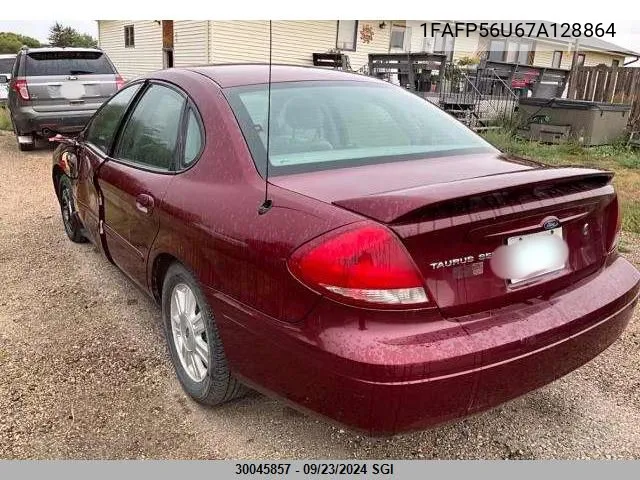 2007 Ford Taurus Sel VIN: 1FAFP56U67A128864 Lot: 30045857