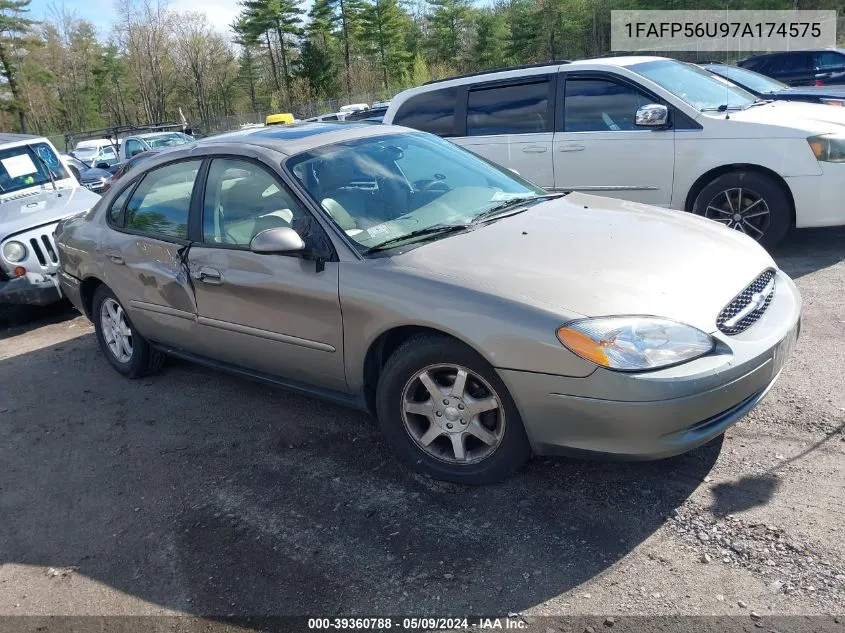 2007 Ford Taurus Sel VIN: 1FAFP56U97A174575 Lot: 39360788