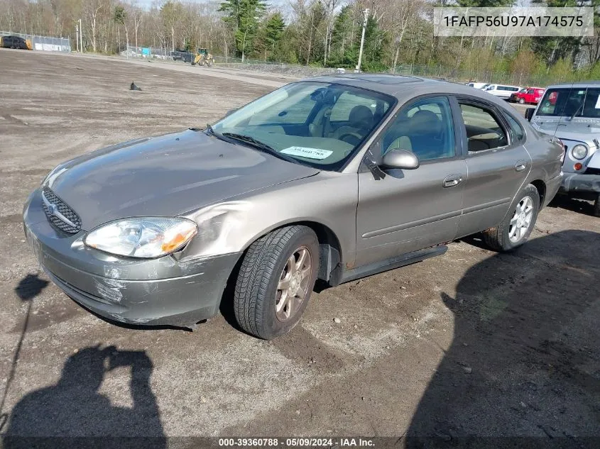 2007 Ford Taurus Sel VIN: 1FAFP56U97A174575 Lot: 39360788