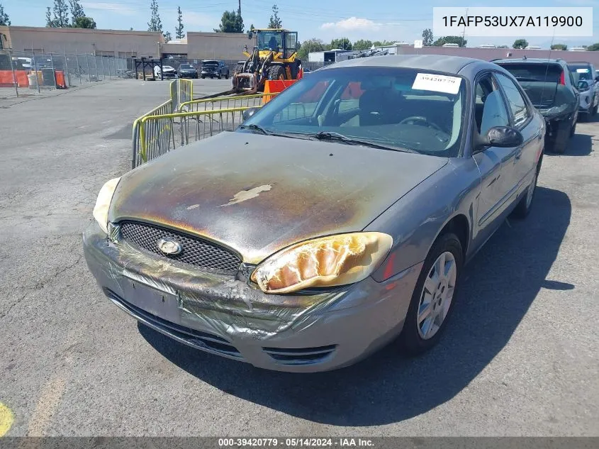 2007 Ford Taurus Se VIN: 1FAFP53UX7A119900 Lot: 39420779