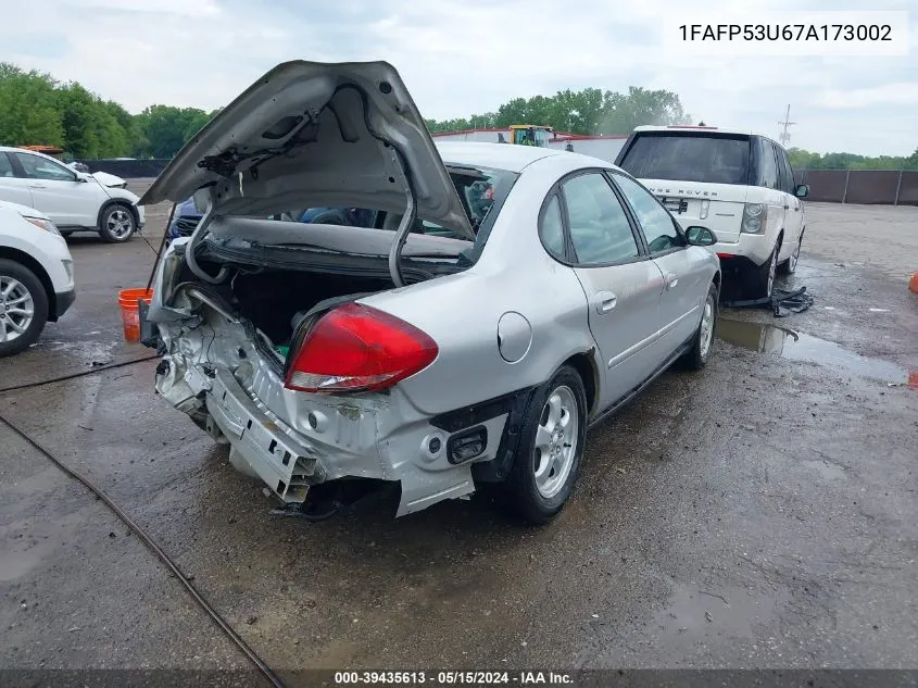 2007 Ford Taurus Se VIN: 1FAFP53U67A173002 Lot: 39435613