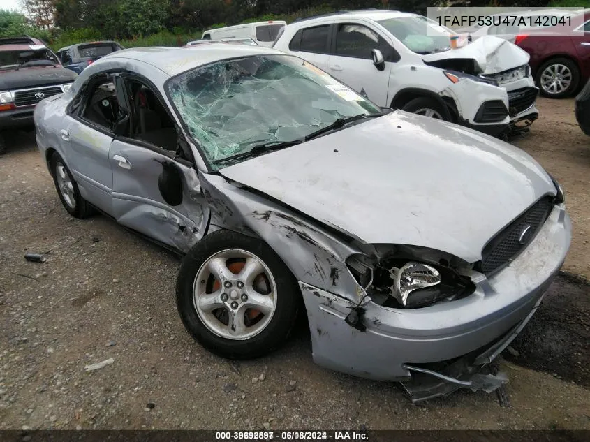 2007 Ford Taurus Se VIN: 1FAFP53U47A142041 Lot: 39692597