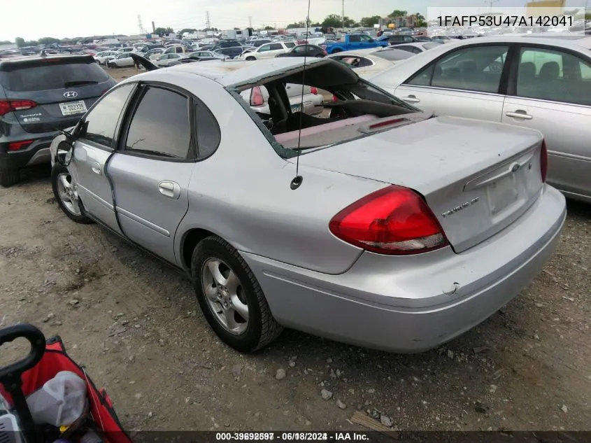 2007 Ford Taurus Se VIN: 1FAFP53U47A142041 Lot: 39692597