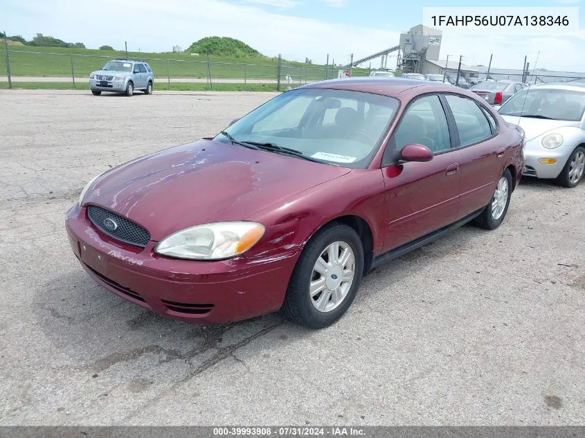 1FAHP56U07A138346 2007 Ford Taurus Sel