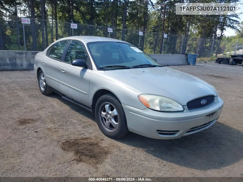 2007 Ford Taurus Se VIN: 1FAFP53U07A112101 Lot: 40045271