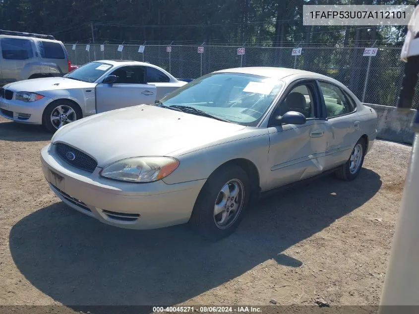 2007 Ford Taurus Se VIN: 1FAFP53U07A112101 Lot: 40045271