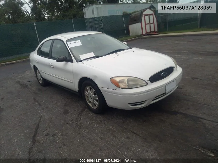 2007 Ford Taurus Sel VIN: 1FAFP56U37A128059 Lot: 40061627