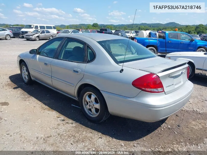 1FAFP53U67A218746 2007 Ford Taurus Se