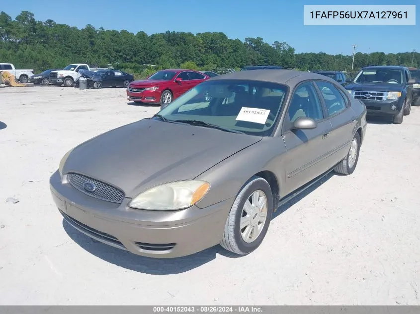 2007 Ford Taurus Sel VIN: 1FAFP56UX7A127961 Lot: 40152043