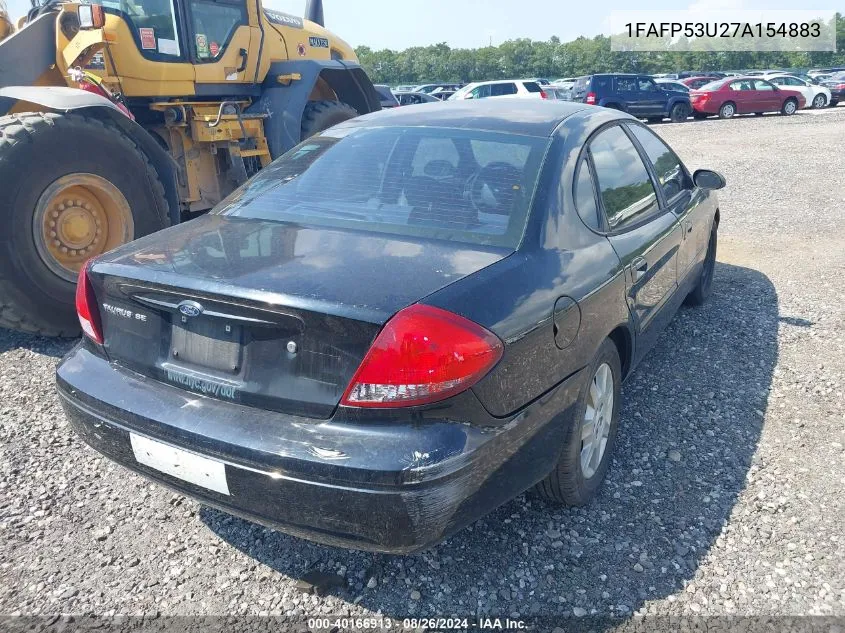 2007 Ford Taurus Se VIN: 1FAFP53U27A154883 Lot: 40166913