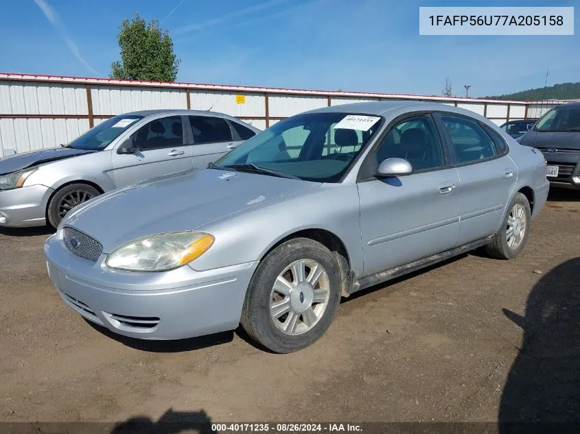 1FAFP56U77A205158 2007 Ford Taurus Sel