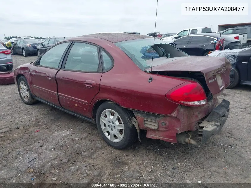 2007 Ford Taurus Se VIN: 1FAFP53UX7A208477 Lot: 40411605