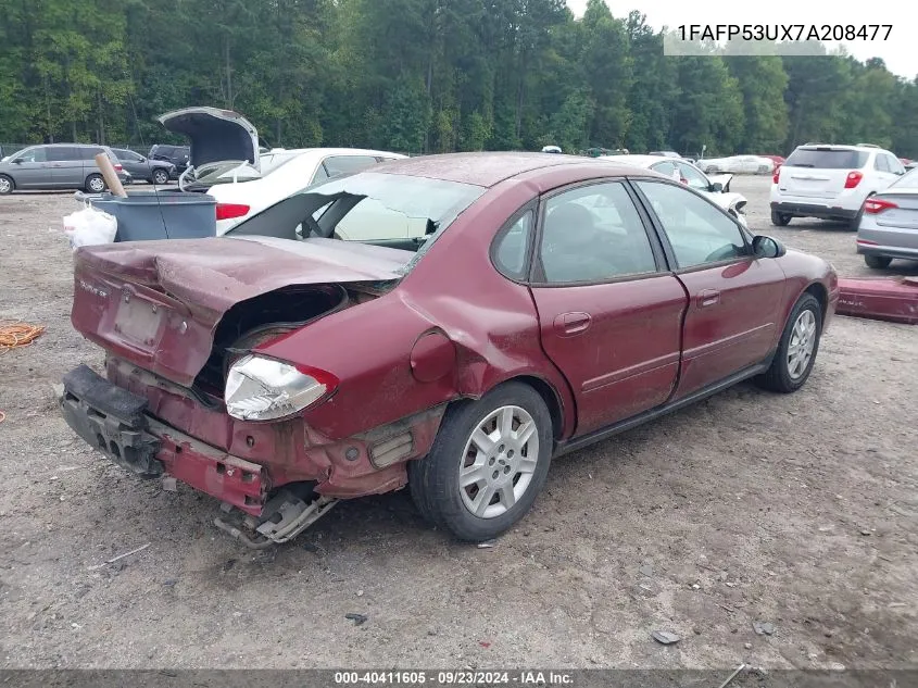 2007 Ford Taurus Se VIN: 1FAFP53UX7A208477 Lot: 40411605