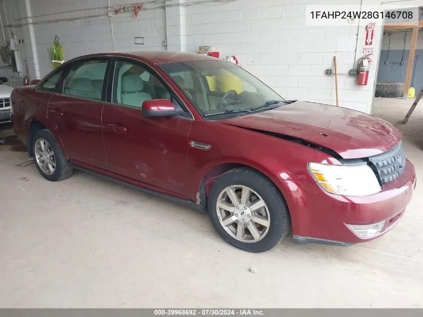 2008 Ford Taurus Sel VIN: 1FAHP24W28G146708 Lot: 39968692