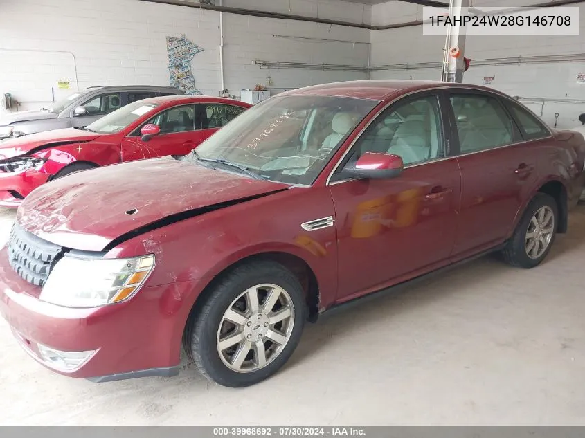 2008 Ford Taurus Sel VIN: 1FAHP24W28G146708 Lot: 39968692