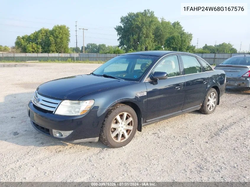 2008 Ford Taurus Sel VIN: 1FAHP24W68G167576 Lot: 39975326