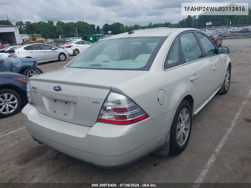 1FAHP24W68G112416 2008 Ford Taurus Sel