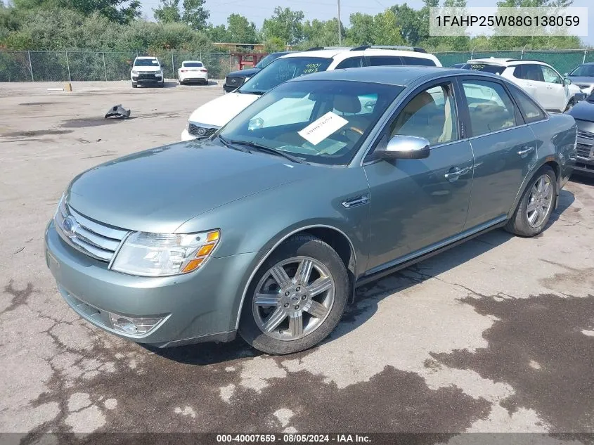 2008 Ford Taurus Limited VIN: 1FAHP25W88G138059 Lot: 40007659