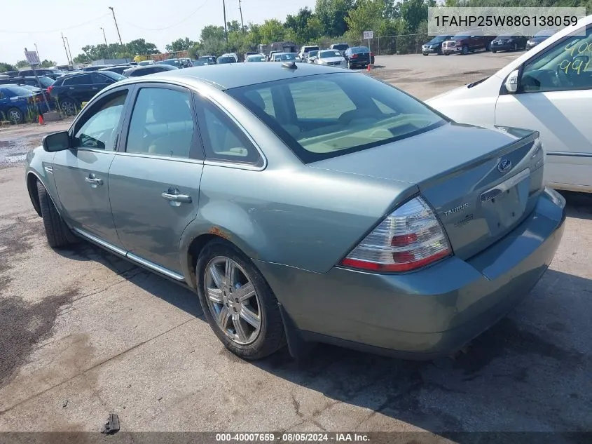 2008 Ford Taurus Limited VIN: 1FAHP25W88G138059 Lot: 40007659