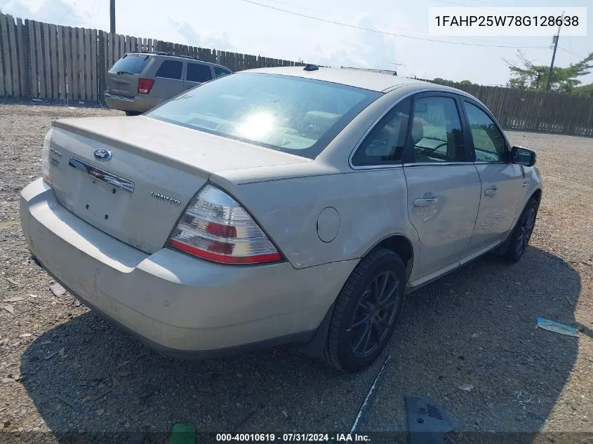 2008 Ford Taurus Limited VIN: 1FAHP25W78G128638 Lot: 40010619